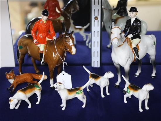 A Beswick set of hunting figures